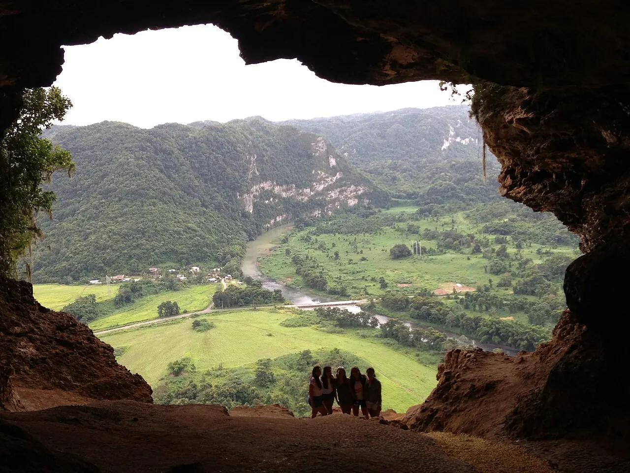 The valley seen through the mouth of Cueva Ventana near Arecibo