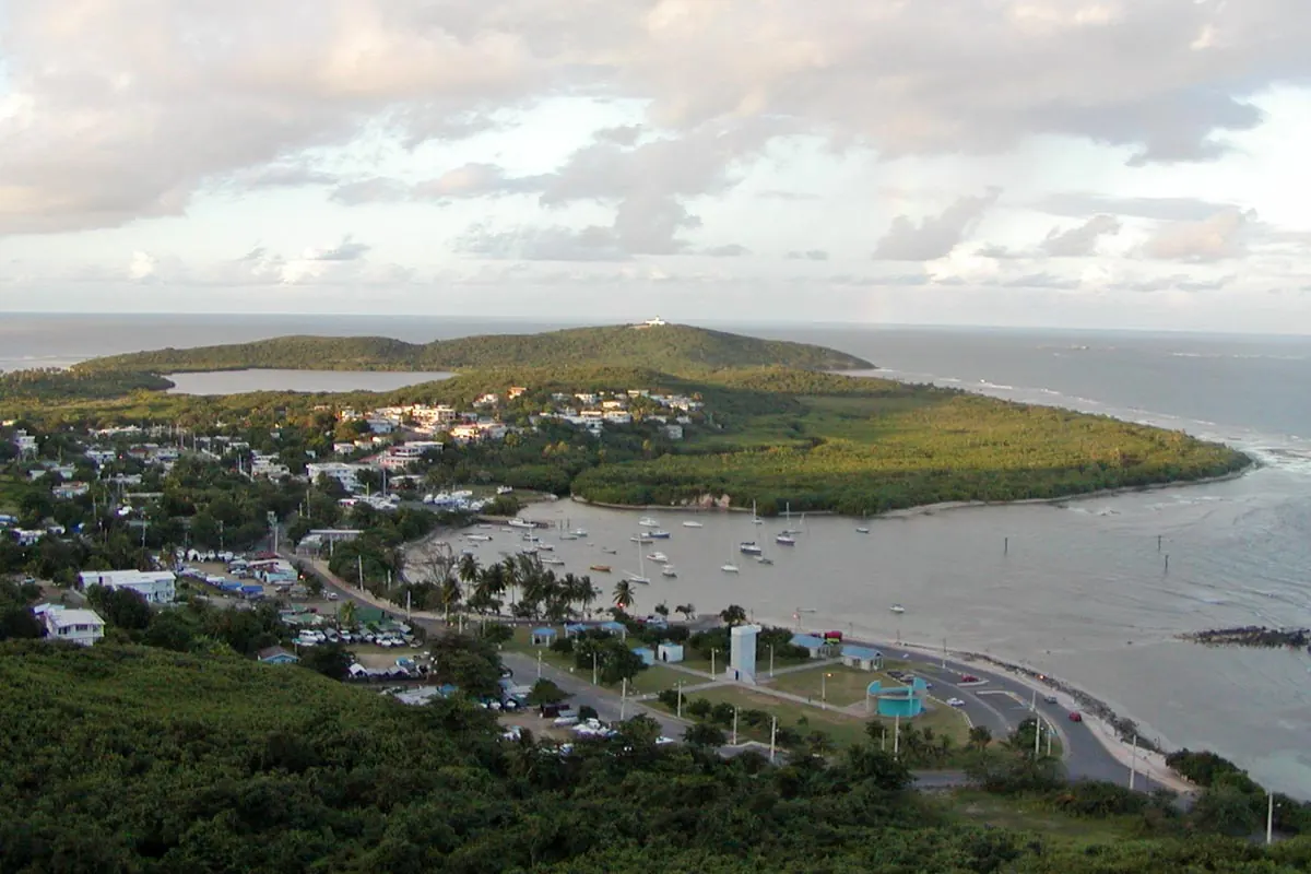 Las Croabas and the Fajardo coast from above