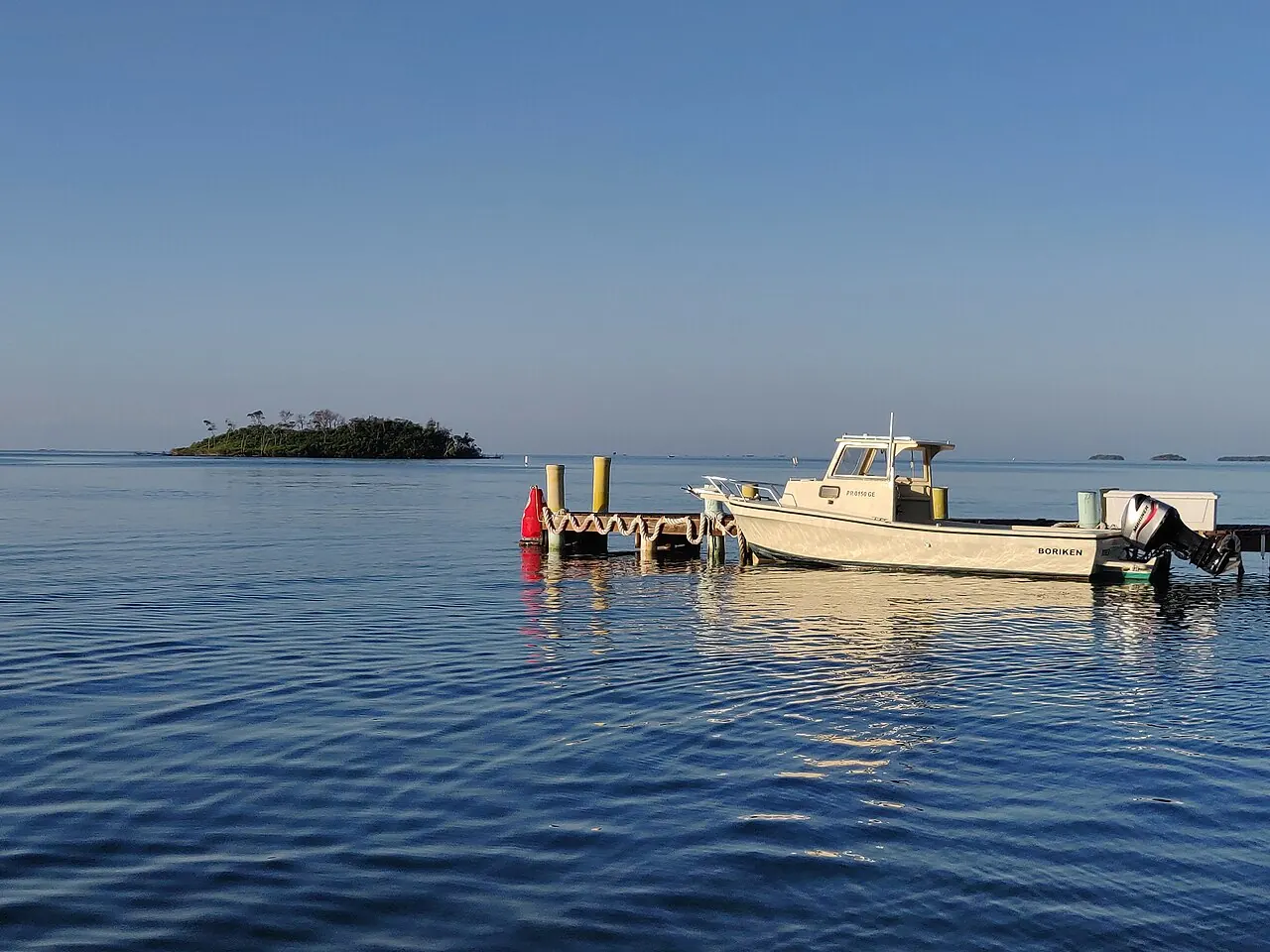 A boat moored off La Parguera