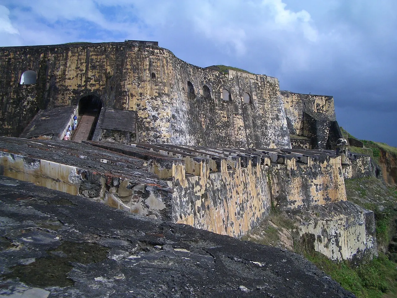 The sentry boxes on the walls of El Morro